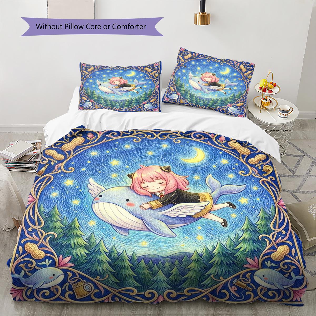Anya Forger Pattern Bedding Quilt Set Quilt Cover Pillowcase Home Decoration Birthday Gift (1 * duvet cover + 2 * pillowcase, without core) 135x200cm
Anya Forger Pattern Bedding Quilt Set Quilt Cover Pillowcase Home Decoration Birthday Gift (1 * duvet cover + 2 * pillowcase, without core) 135x200cm