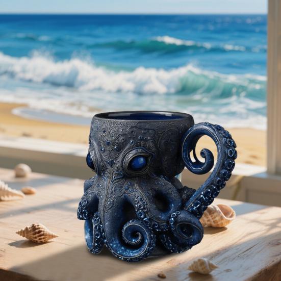 Yousheng Octopus Coffee Mug 11oz Handmade 3D Octopus Shaped Cup for Espresso Hot Chocolate Ocean Theme Mug for Sailing Divers B
Yousheng Octopus Coffee Mug 11oz Handmade 3D Octopus Shaped Cup for Espresso Hot Chocolate Ocean Theme Mug for Sailing Divers B