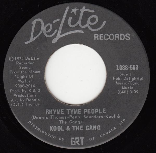7inch Record KOOL & THE GANG - Rhyme Tyme People / Father Father 1088563 De-Lite Records 1974 Canada Soul/Funk Used
7inch Record KOOL & THE GANG - Rhyme Tyme People / Father Father 1088563 De-Lite Records 1974 Canada Soul/Funk Used
