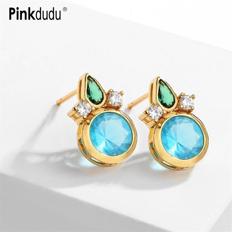 Pinkdudu круглые серьги-гвоздики с синими стразами, романтические роскошные геометрические медные серьги темперамента для женщин PD1434
Pinkdudu круглые серьги-гвоздики с синими стразами, романтические роскошные геометрические медные серьги темперамента для женщин PD1434