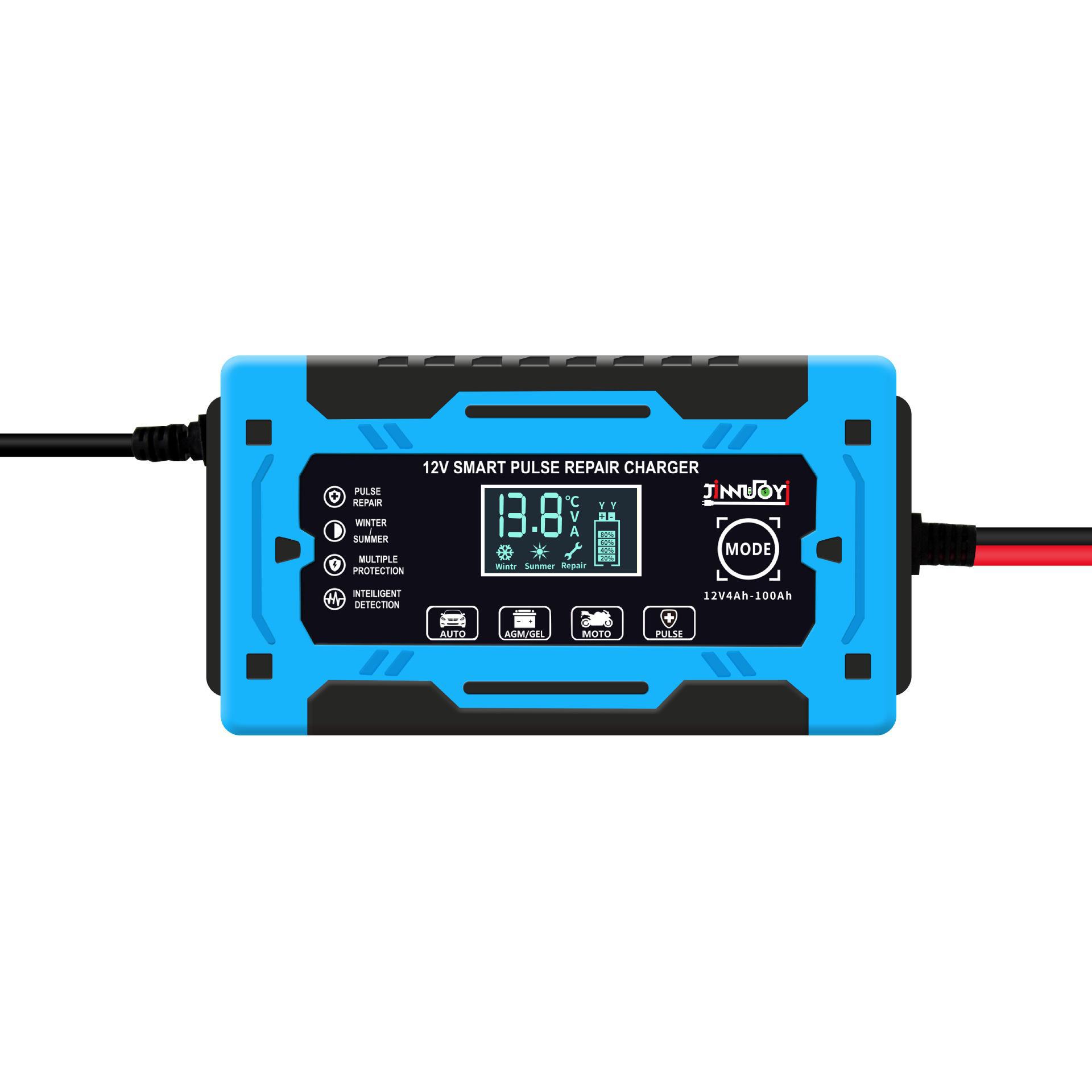 12 В интеллектуальное зарядное устройство для мотоциклетных аккумуляторов с функцией импульсного ремонта - универсальное свинцово-кислотное зарядное устройство Australian Standard синий
12 В интеллектуальное зарядное устройство для мотоциклетных аккумуляторов с функцией импульсного ремонта - универсальное свинцово-кислотное зарядное устройство Australian Standard синий