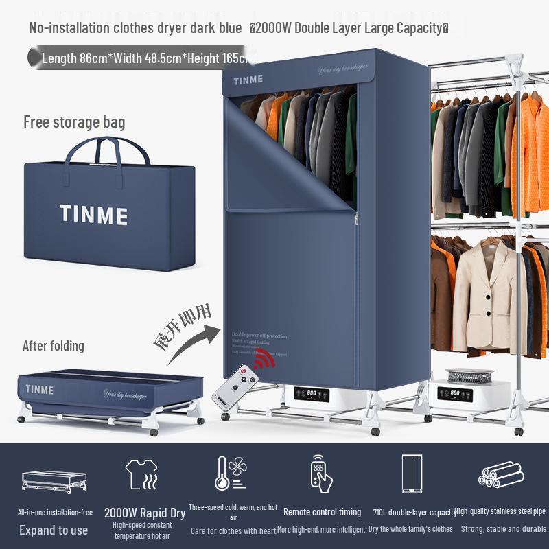 TINME Foldable Clothes Dryer: Large-Capacity, Air-Drying Wardrobe for Household Use in Germany.
TINME Foldable Clothes Dryer: Large-Capacity, Air-Drying Wardrobe for Household Use in Germany.