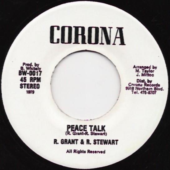 7inch Record RICKY GRANT & ROMAN STEWART - Peace Talk BW0017 Corona 1979 US Reggae, Ska & Dub Used
7inch Record RICKY GRANT & ROMAN STEWART - Peace Talk BW0017 Corona 1979 US Reggae, Ska & Dub Used