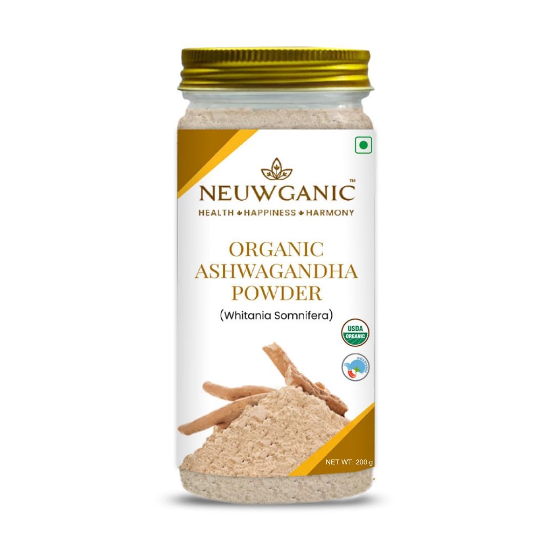 Neuwganic Organic Ashwagandha Powder (Root) For Vitality & Strength | 200gm 0.4lbs
Neuwganic Organic Ashwagandha Powder (Root) For Vitality & Strength | 200gm 0.4lbs