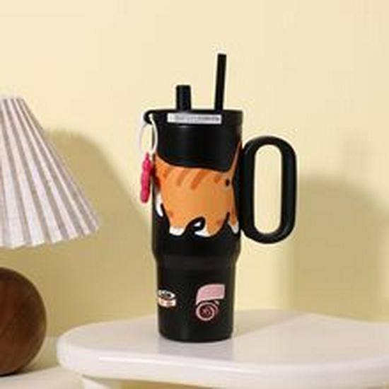 Стильная термокружка из нержавеющей стали большой вместимости с ручкой и соломинкой 750ml
Стильная термокружка из нержавеющей стали большой вместимости с ручкой и соломинкой 750ml