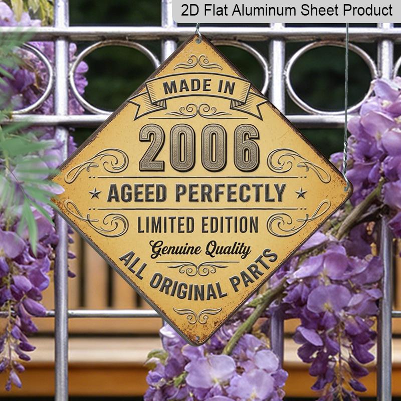 2D Flat, 1pc 2006 Retro Aluminum Sign Suitable for Home, Garage, Bar, Garden Decor - Vintage Wall Art Plaque, Birthday Gift for & Nostalgic /Outdoor 20*20cm
2D Flat, 1pc 2006 Retro Aluminum Sign Suitable for Home, Garage, Bar, Garden Decor - Vintage Wall Art Plaque, Birthday Gift for & Nostalgic /Outdoor 20*20cm