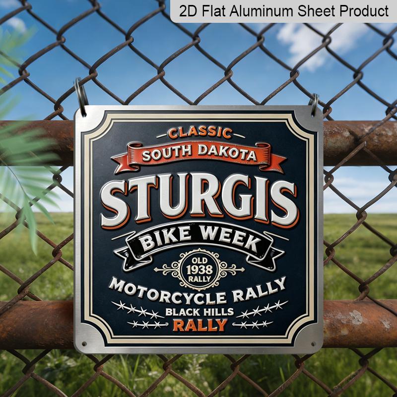 2D Flat - 1pc, Vintage Metal Aluminum Decorative Sign, Sturgis Motorcycle Theme, Retro Wall Decor, Home Decoration Suitable for Men S Leisure Areas 20*20cm
2D Flat - 1pc, Vintage Metal Aluminum Decorative Sign, Sturgis Motorcycle Theme, Retro Wall Decor, Home Decoration Suitable for Men S Leisure Areas 20*20cm