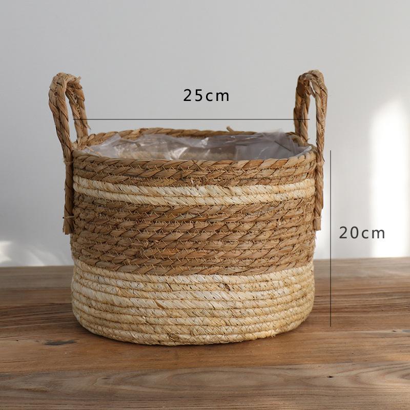 Rattan straw flower pot plant green plant floor large set of pots woven flower basket high-grade light luxury home decoration basket Medium
Rattan straw flower pot plant green plant floor large set of pots woven flower basket high-grade light luxury home decoration basket Medium