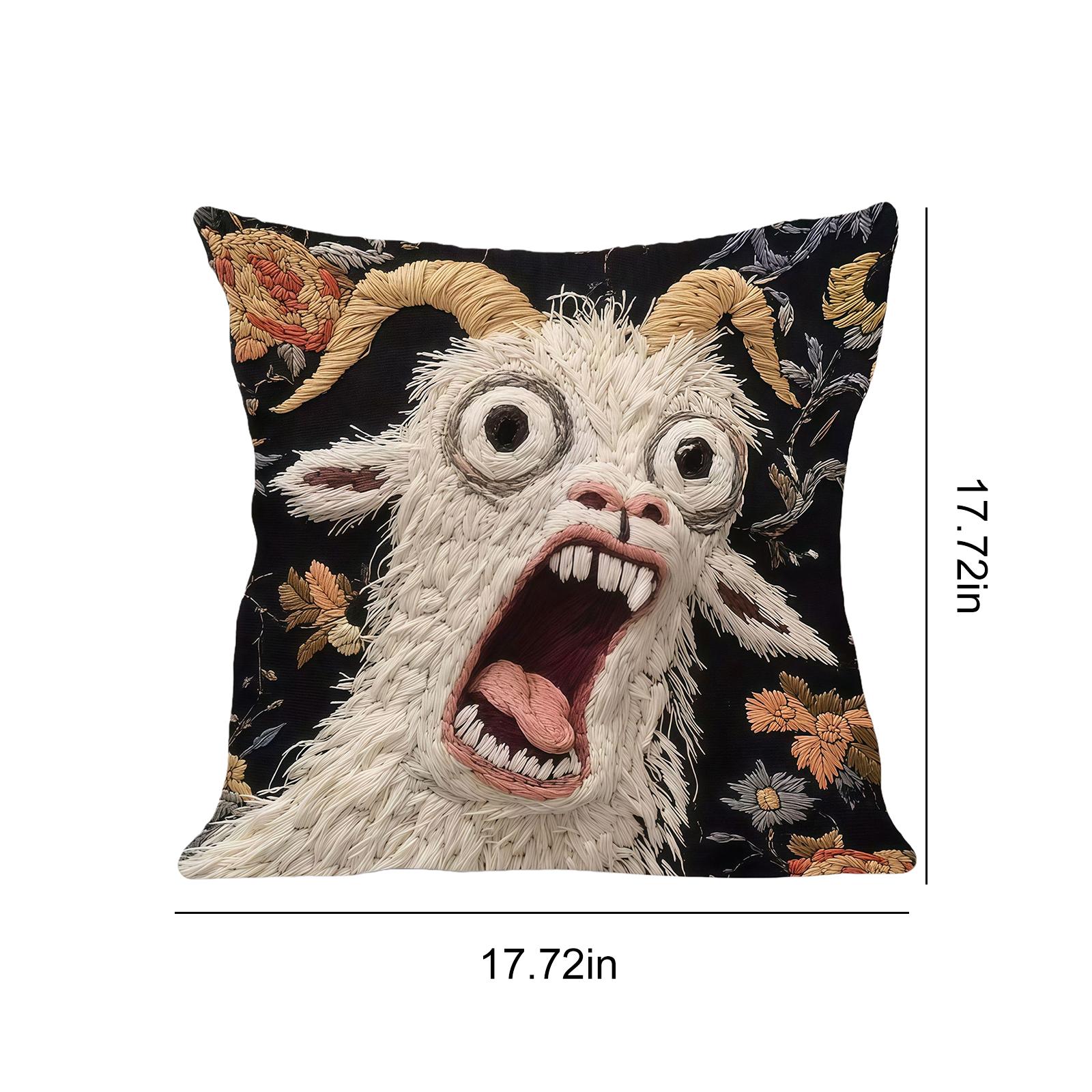 Funny Screaming Goat Pillow Cover 18x18 Inch Cute Animal Soft Cushion Case Decorative Pillowcase for Home Cozy Sofa Couch Bed
Funny Screaming Goat Pillow Cover 18x18 Inch Cute Animal Soft Cushion Case Decorative Pillowcase for Home Cozy Sofa Couch Bed