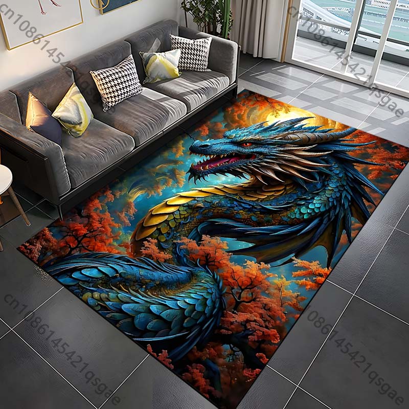 1PC Blue dragon coiled in forest Print Carpet Rug for Living Room Bedroom Sofa Doormat Home Decor Non-slip Floor Mat 40cm x 60cm
1PC Blue dragon coiled in forest Print Carpet Rug for Living Room Bedroom Sofa Doormat Home Decor Non-slip Floor Mat 40cm x 60cm