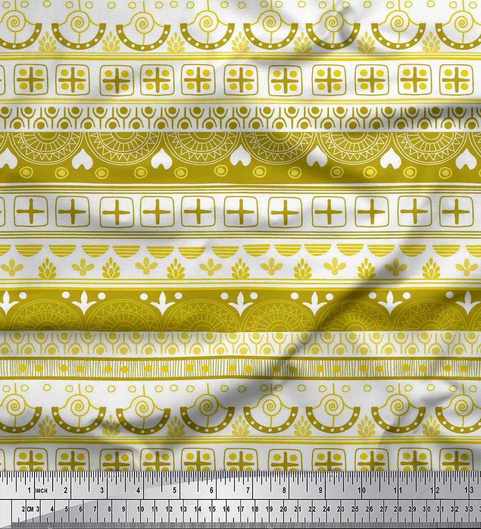 Тканина Soimoi Japan Crepe Satin Square & Semi Mandala Ethnic Print Тканина на метри 42 дюйма 42 Inch Wide - Poly Crepe жовтий
Тканина Soimoi Japan Crepe Satin Square & Semi Mandala Ethnic Print Тканина на метри 42 дюйма 42 Inch Wide - Poly Crepe жовтий