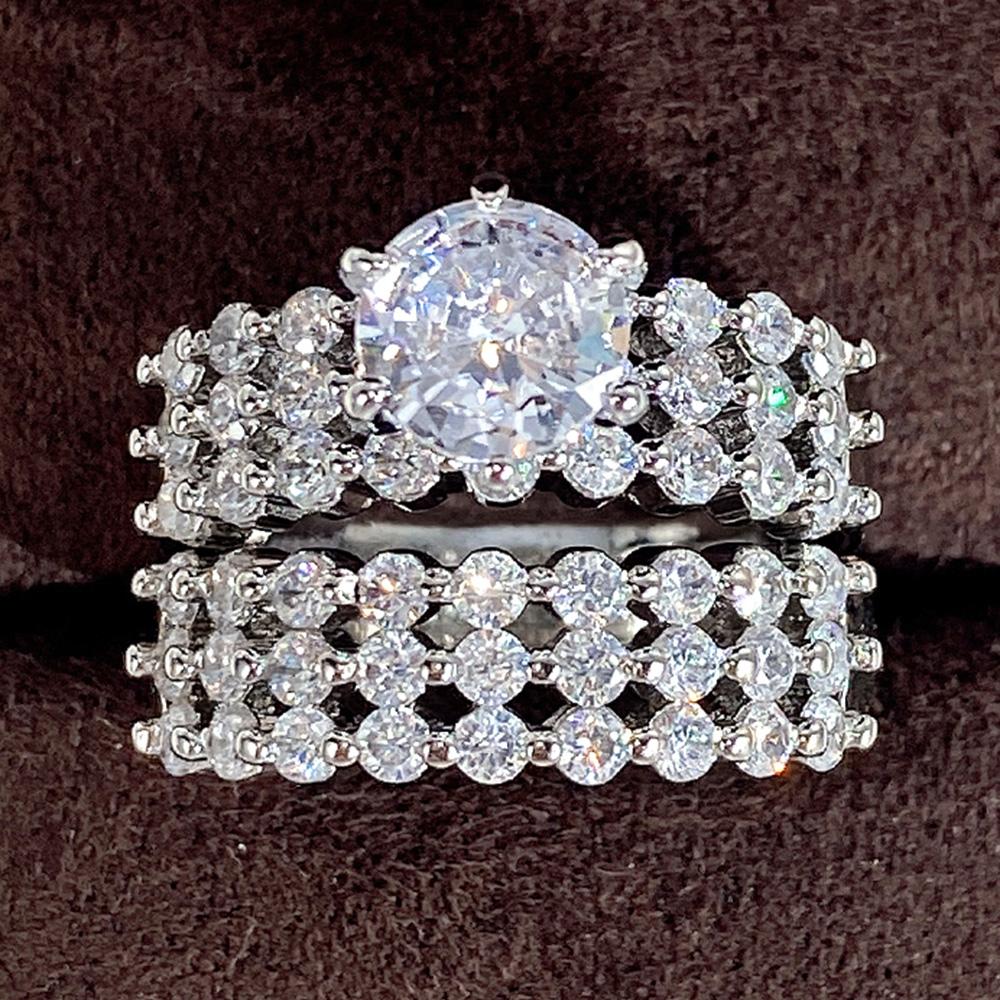 Huitan Великолепные 2 шт./набор Обручальные кольца для женщин Роскошные кольца с кристаллами кубического циркония ААА Высококачественная модная бижутерия Дропшиппинг 6
Huitan Великолепные 2 шт./набор Обручальные кольца для женщин Роскошные кольца с кристаллами кубического циркония ААА Высококачественная модная бижутерия Дропшиппинг 6