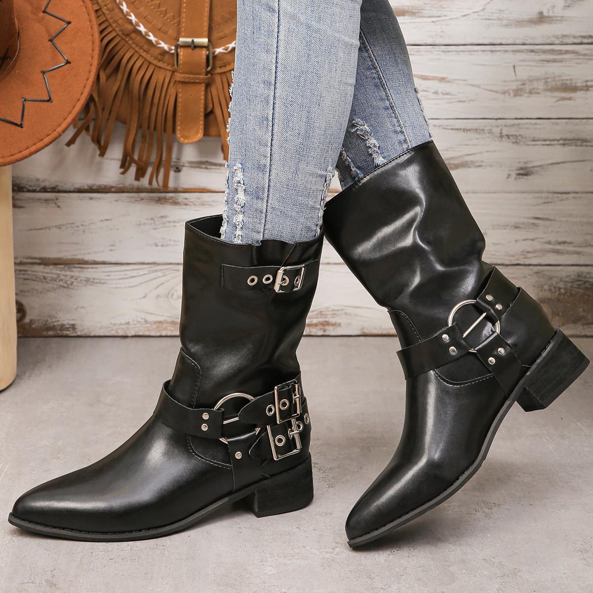 Western cowboy boots women s retro punk belt buckle martin boots miu home heightening polish brown medium tube knight boots 35 чорний
Western cowboy boots women s retro punk belt buckle martin boots miu home heightening polish brown medium tube knight boots 35 чорний