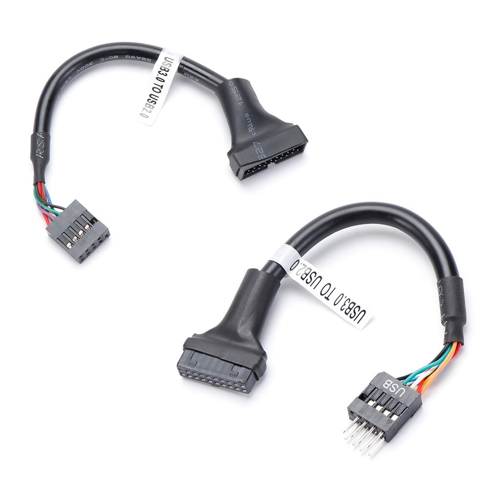 Black Extension Cord Converter 20 pin Male to 9 pin Female USB 3.0 to USB 2.0 Adapter Cable 20pin female to 9pin male
Black Extension Cord Converter 20 pin Male to 9 pin Female USB 3.0 to USB 2.0 Adapter Cable 20pin female to 9pin male