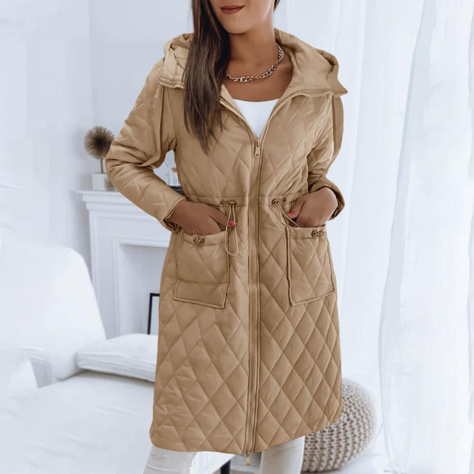 Женские длинные стеганые куртки на молнии с капюшоном и кулиской на талии, с карманами XL
Женские длинные стеганые куртки на молнии с капюшоном и кулиской на талии, с карманами XL