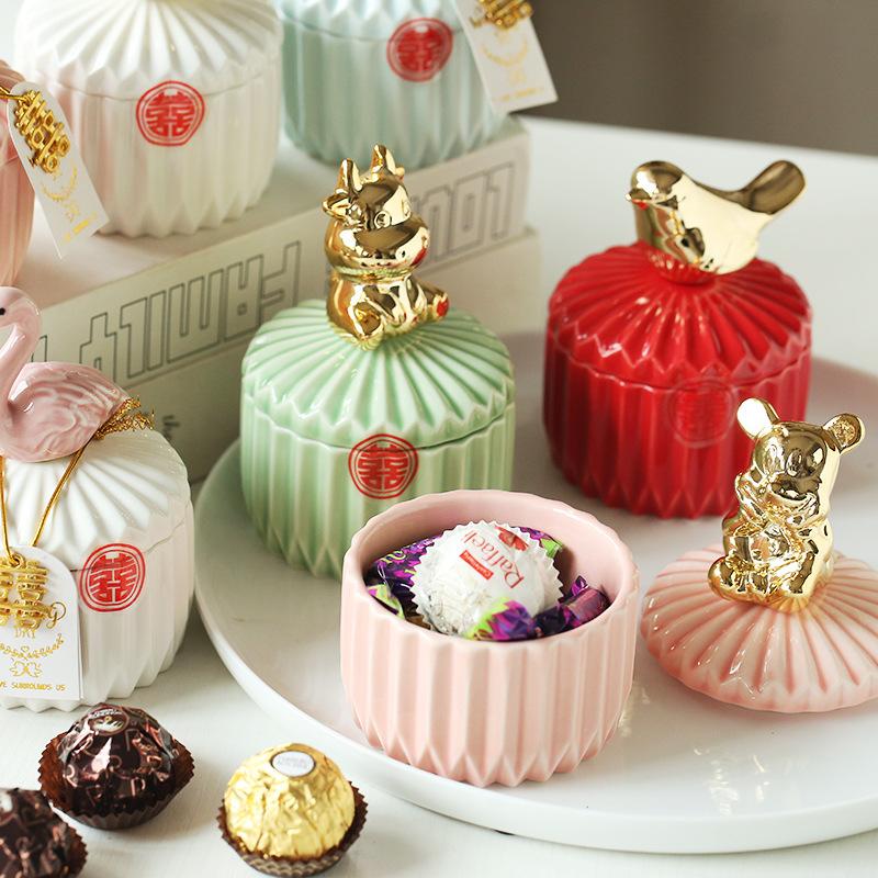 Wedding Ceramic Candy Jar Storage Container Gold Plated Animal Sundries Jewelry Jar Exquisite Porcelain Gift Tank Home Decor New
Wedding Ceramic Candy Jar Storage Container Gold Plated Animal Sundries Jewelry Jar Exquisite Porcelain Gift Tank Home Decor New