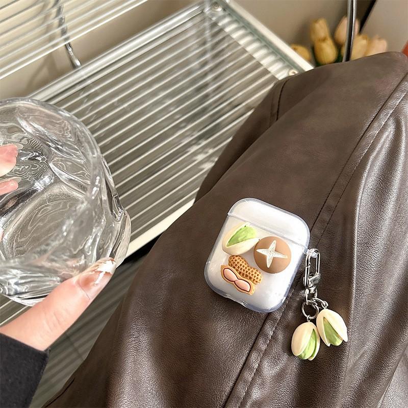 3D Peanut Transparent Apple Bluetooth Earphone Cover Suitable Airpods4 Pistachio Pendant Airpodspro Soft Airpods 4
3D Peanut Transparent Apple Bluetooth Earphone Cover Suitable Airpods4 Pistachio Pendant Airpodspro Soft Airpods 4