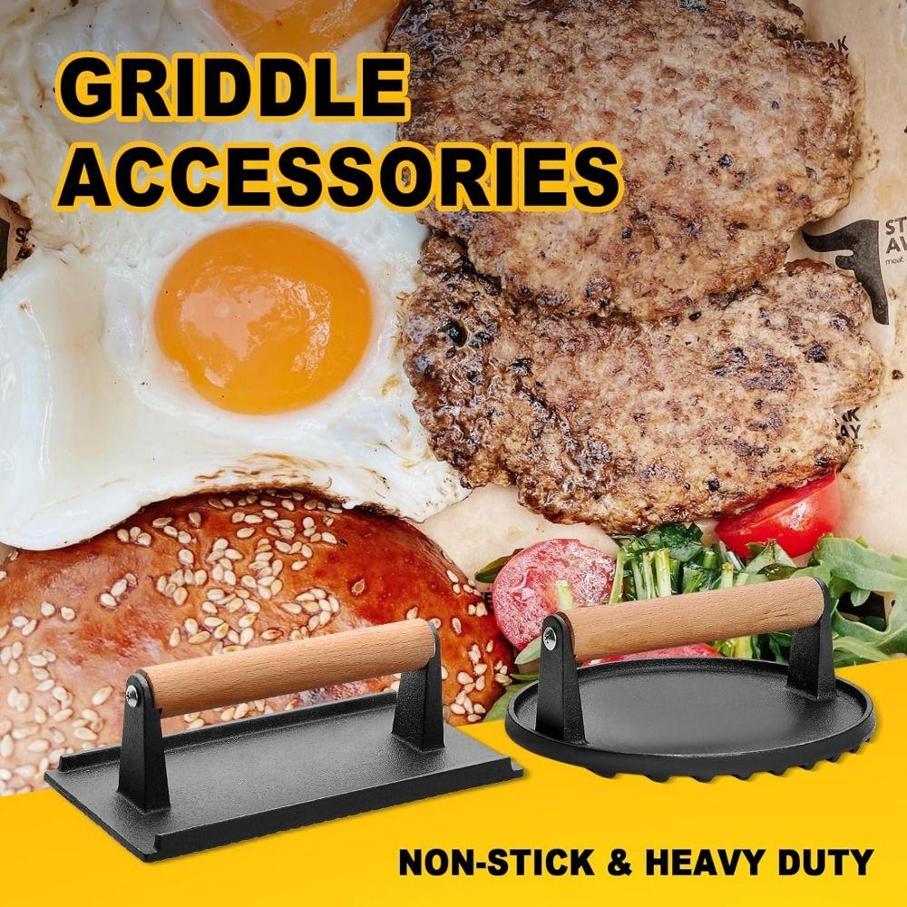 2pcs Rectangle Meat Press Grill Round Smash Bacon Press Cast Iron Grill Pressed Plate BBQ Supplies
2pcs Rectangle Meat Press Grill Round Smash Bacon Press Cast Iron Grill Pressed Plate BBQ Supplies