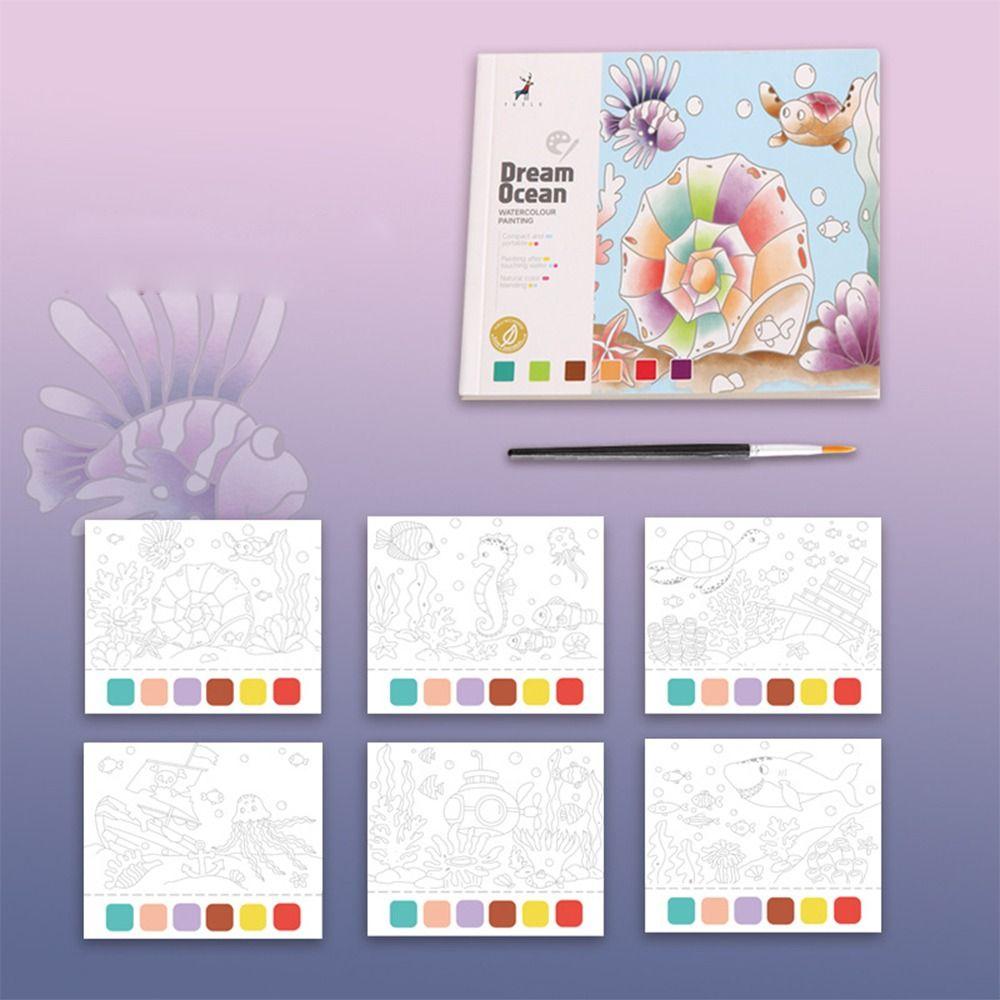 Принадлежности Книга для рисования Книжки-раскраски с красками и кистью Бумага для акварели Набор пустых книг для рисования B
Принадлежности Книга для рисования Книжки-раскраски с красками и кистью Бумага для акварели Набор пустых книг для рисования B