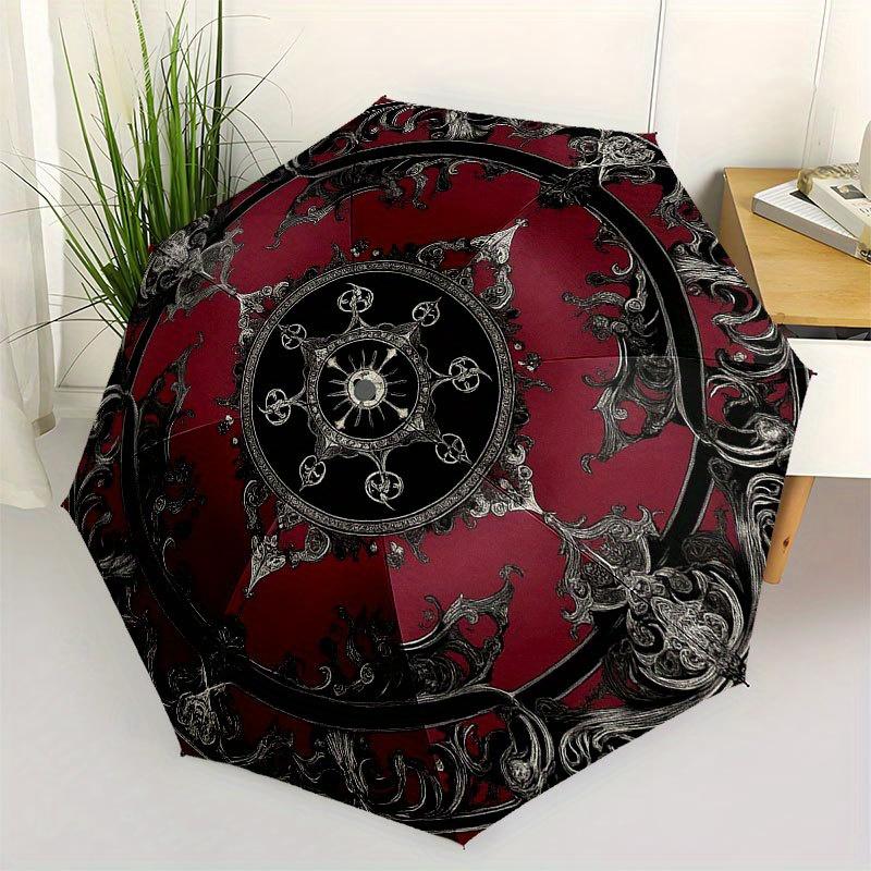 Elegant Red Circular Rug with Intricate Silver Floral Patterns, Modern Home Decor Accent PieceUmbrella with Cute Design, Portable 3-Fold Compact Umbre
Elegant Red Circular Rug with Intricate Silver Floral Patterns, Modern Home Decor Accent PieceUmbrella with Cute Design, Portable 3-Fold Compact Umbre