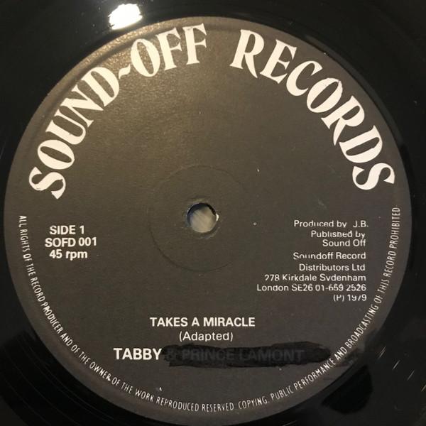12inch Record TABBY DIAMOND & PRINCE LAMONT / CRU - Takes A Miracle / Them Want I SOFD001 Sound Off Recor 1979 UK Reggae, Ska & Dub Used
12inch Record TABBY DIAMOND & PRINCE LAMONT / CRU - Takes A Miracle / Them Want I SOFD001 Sound Off Recor 1979 UK Reggae, Ska & Dub Used