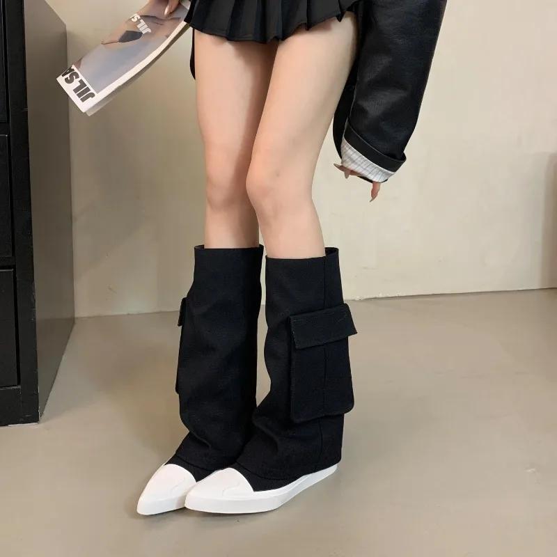 Long Boots for Women 2024 Autumn Winter New Pointed Square Heel Thick Low Heel Pile Boots Punk Knight Boots Platform Shoes Women 35 чорний
Long Boots for Women 2024 Autumn Winter New Pointed Square Heel Thick Low Heel Pile Boots Punk Knight Boots Platform Shoes Women 35 чорний