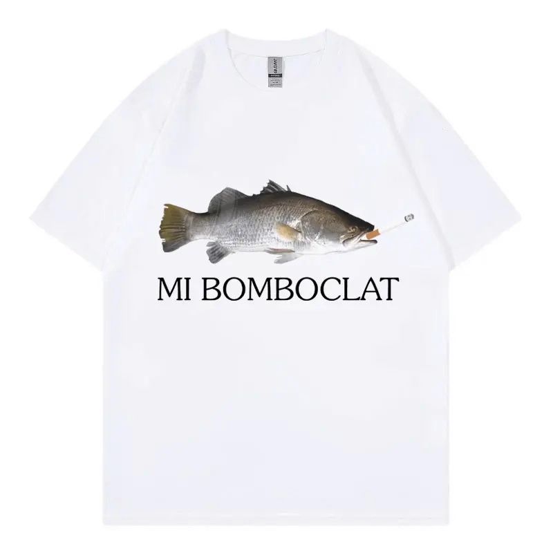 Funny Mi Bomboclat Fish Short Sleeved T-shirt for Male and Female College Students Couple Outfit Pure TEE 3XL
Funny Mi Bomboclat Fish Short Sleeved T-shirt for Male and Female College Students Couple Outfit Pure TEE 3XL