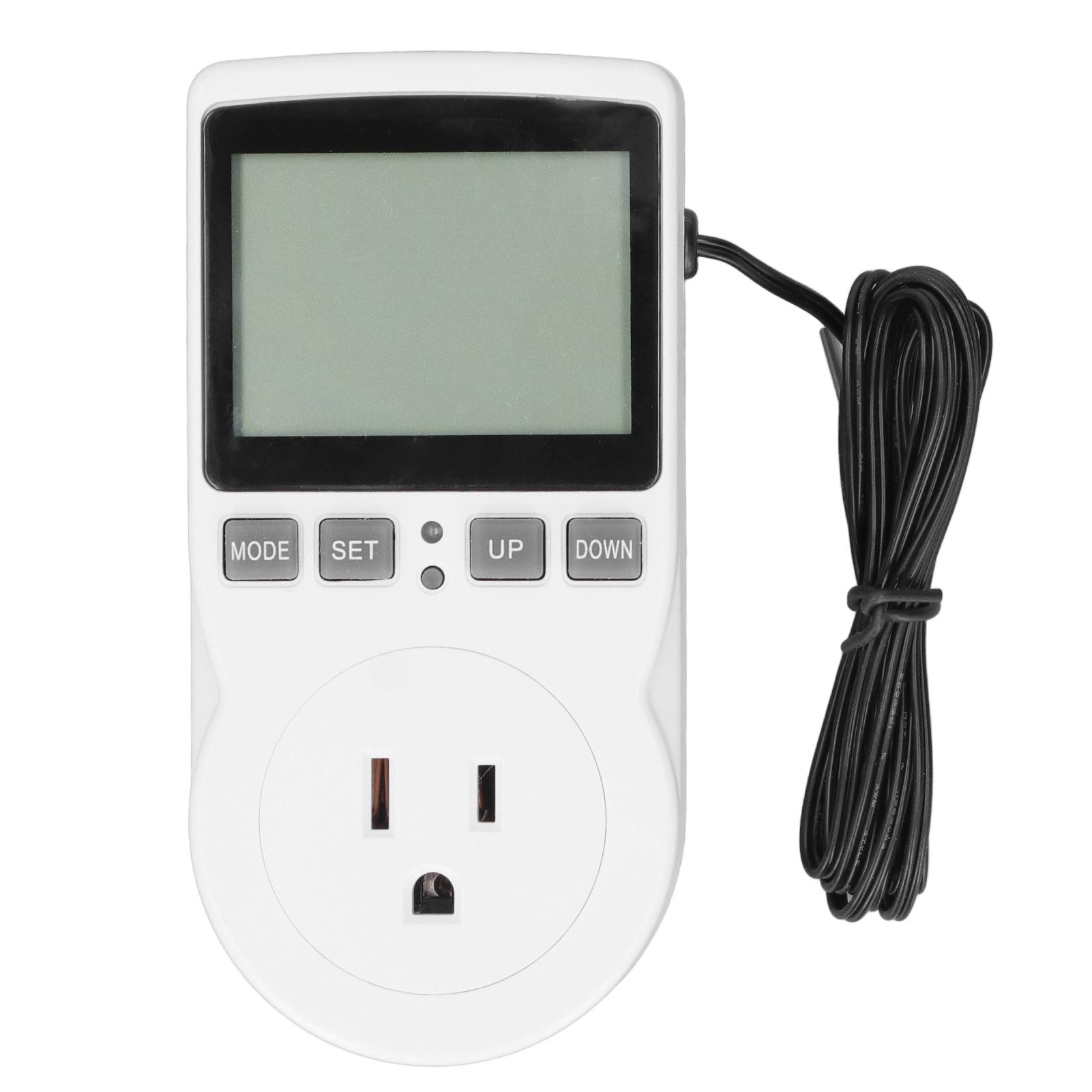 Temperature Control Socket LCD Display ABS Housing Electronic Thermostat Controller 50 60Hz
Temperature Control Socket LCD Display ABS Housing Electronic Thermostat Controller 50 60Hz