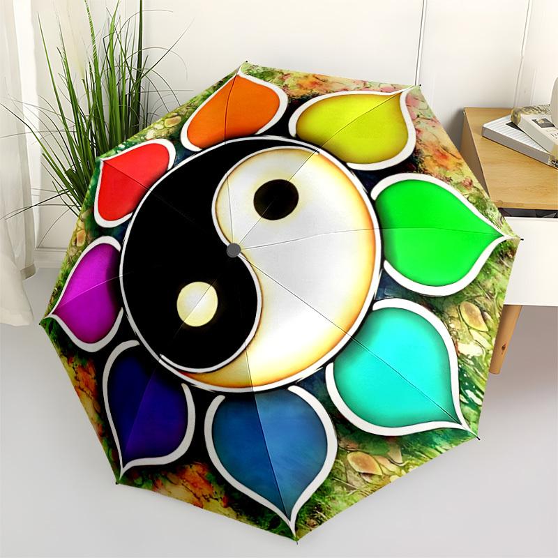 1pc Yin Yang Symbol Automatic Umbrella - Stylish, Durable, with 8-Rib Manual Open Design, Elegant Black Handleyy250920155
1pc Yin Yang Symbol Automatic Umbrella - Stylish, Durable, with 8-Rib Manual Open Design, Elegant Black Handleyy250920155