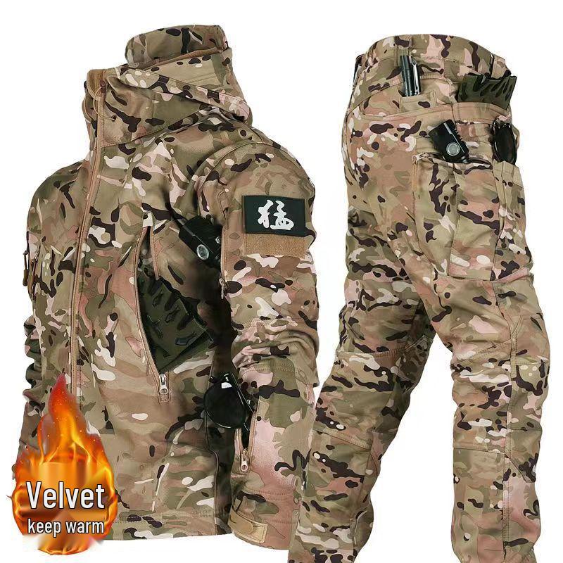 Men s Fleece-Lined Winter Softshell Jacket and Pants Set for Outdoor Fishing, Skiing, and Mountaineering L
Men s Fleece-Lined Winter Softshell Jacket and Pants Set for Outdoor Fishing, Skiing, and Mountaineering L