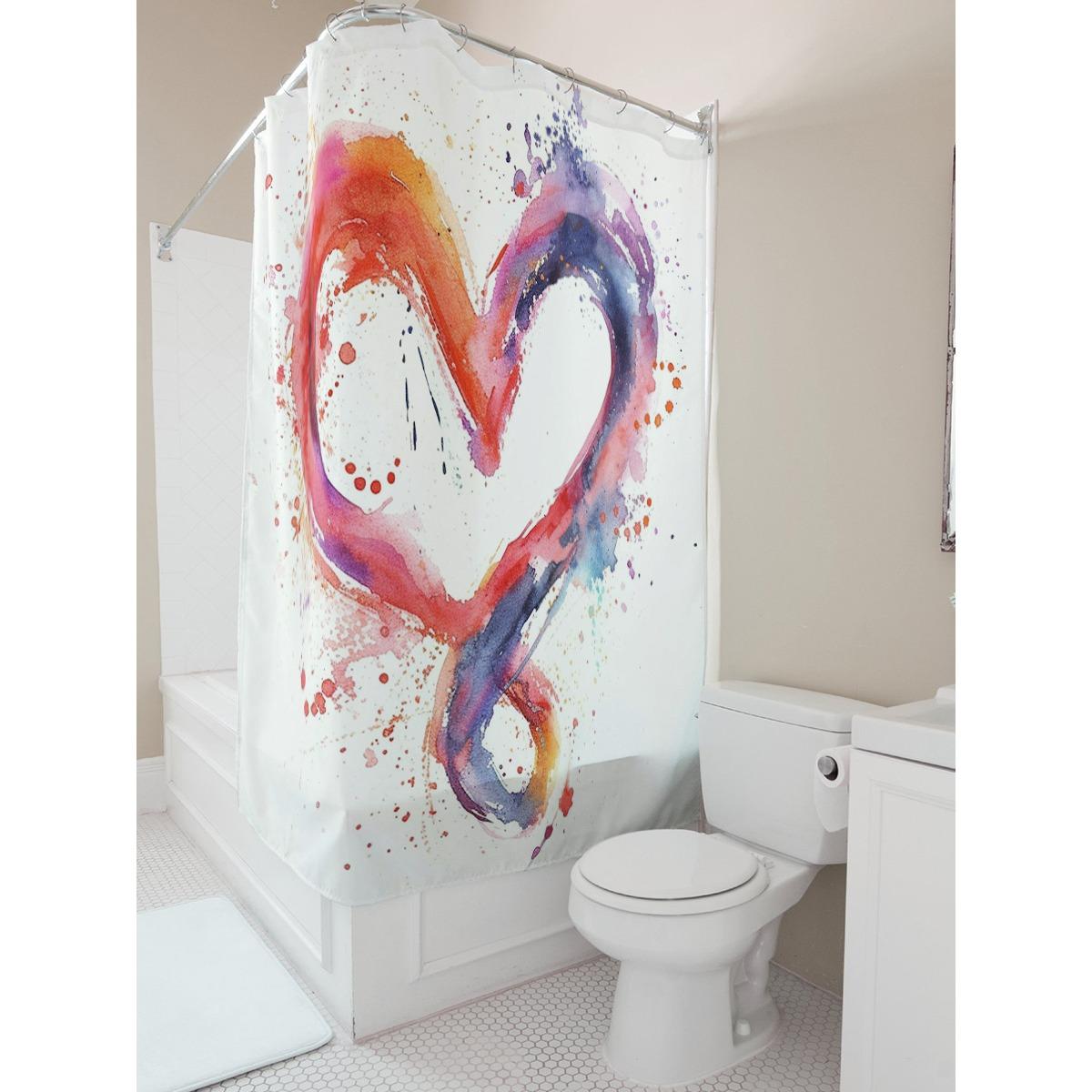 Watercolor Heart Splash Waterproof Shower Curtain W60H190(CM)-1 Pcs
Watercolor Heart Splash Waterproof Shower Curtain W60H190(CM)-1 Pcs
