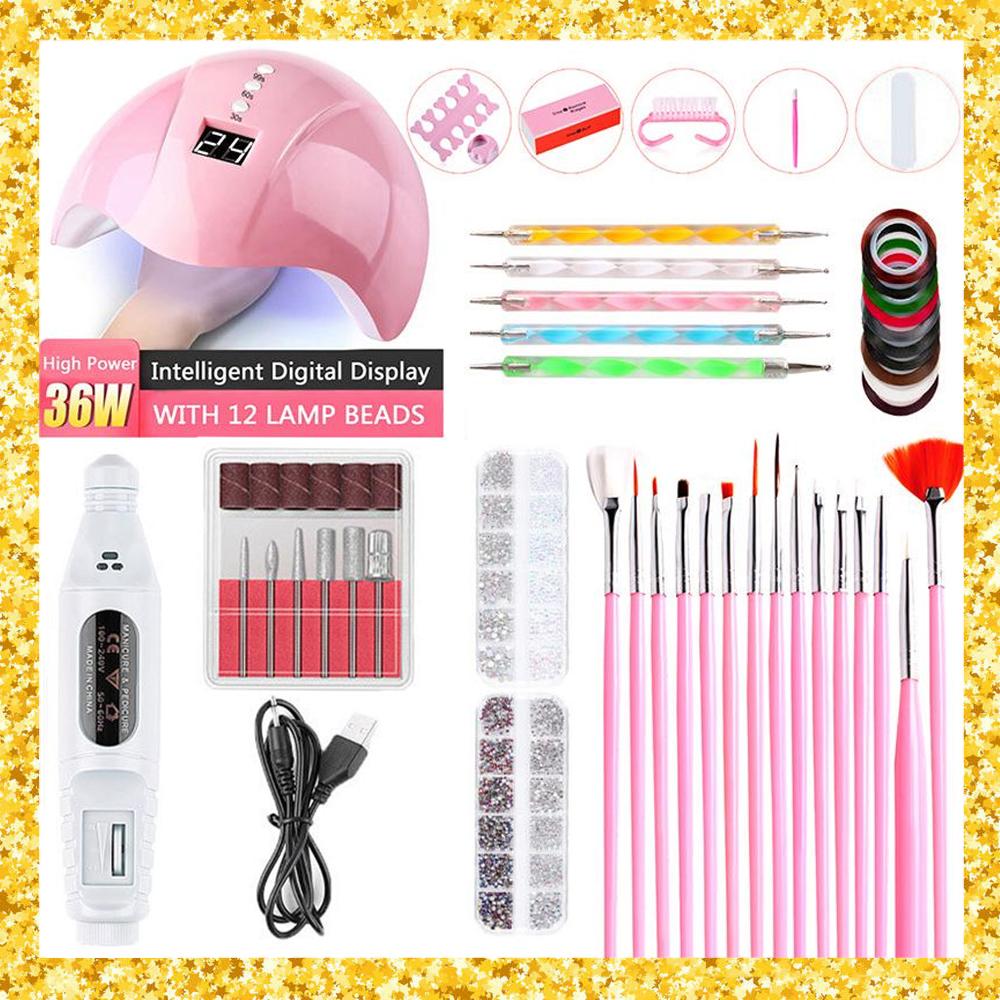 MAYJAM Набор инструментов для ногтей Nail Art 36W Сушилка для дизайна ногтей Световая точечная дрель Ручка для ногтей Щетка для ногтей USB-полировщик Маникюрный набор для ногтей Женская мода Уход за ногтями
MAYJAM Набор инструментов для ногтей Nail Art 36W Сушилка для дизайна ногтей Световая точечная дрель Ручка для ногтей Щетка для ногтей USB-полировщик Маникюрный набор для ногтей Женская мода Уход за ногтями