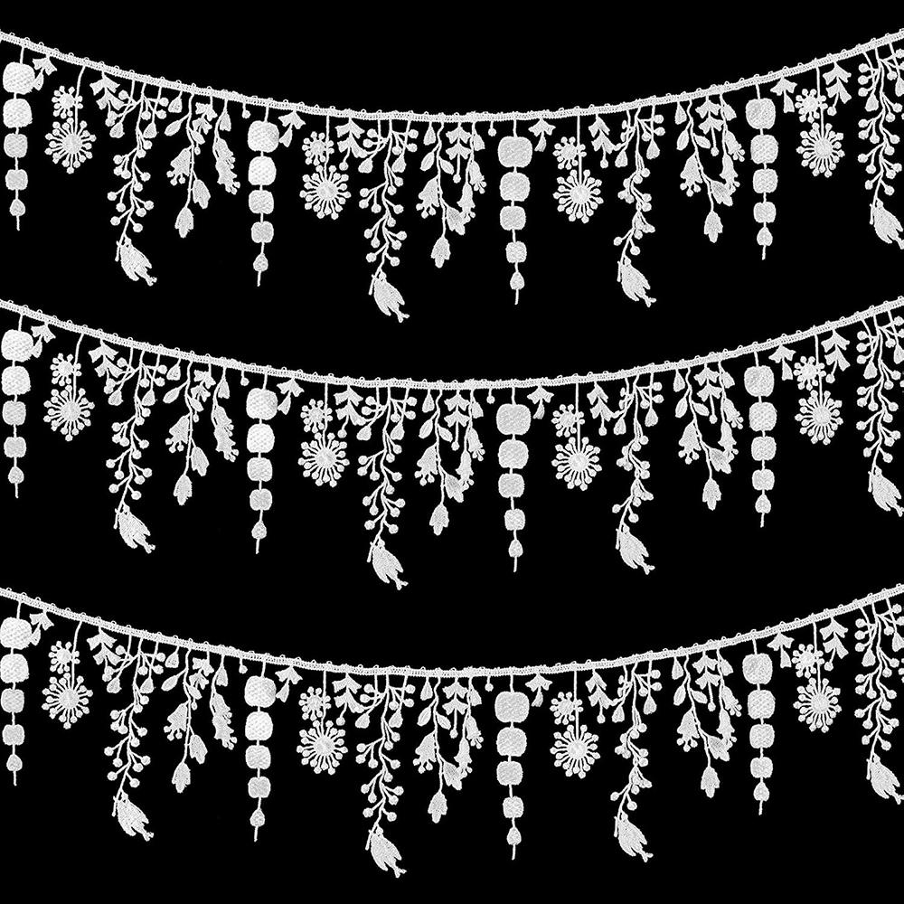 3 Yards White Lace Trim with Tassel Ribbon Embroidery Lace Applique Craft Tassel Fringe Trim for Curtain Tablecloth Necklace L
3 Yards White Lace Trim with Tassel Ribbon Embroidery Lace Applique Craft Tassel Fringe Trim for Curtain Tablecloth Necklace L
