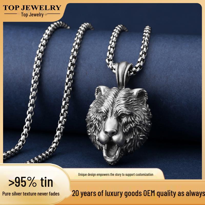 European and American Brown Bear Pendant Necklace: Unisex Hip-Hop Punk Style Sweater Chain
European and American Brown Bear Pendant Necklace: Unisex Hip-Hop Punk Style Sweater Chain