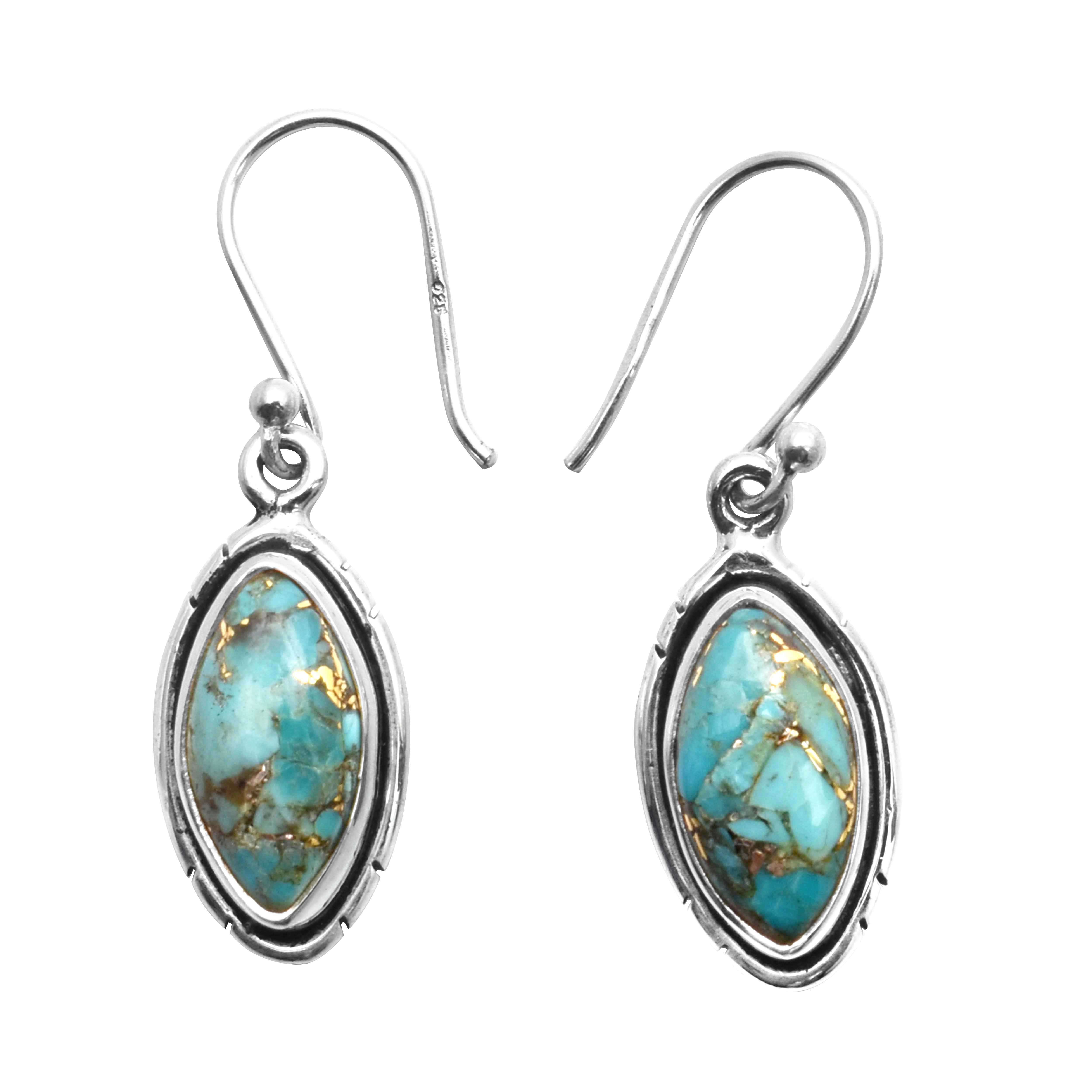 Turquoise Gemstone Earrings Solid 925 Sterling Silver Handmade Earrings Jewelry Gift For Women And Girls E-3514
Turquoise Gemstone Earrings Solid 925 Sterling Silver Handmade Earrings Jewelry Gift For Women And Girls E-3514