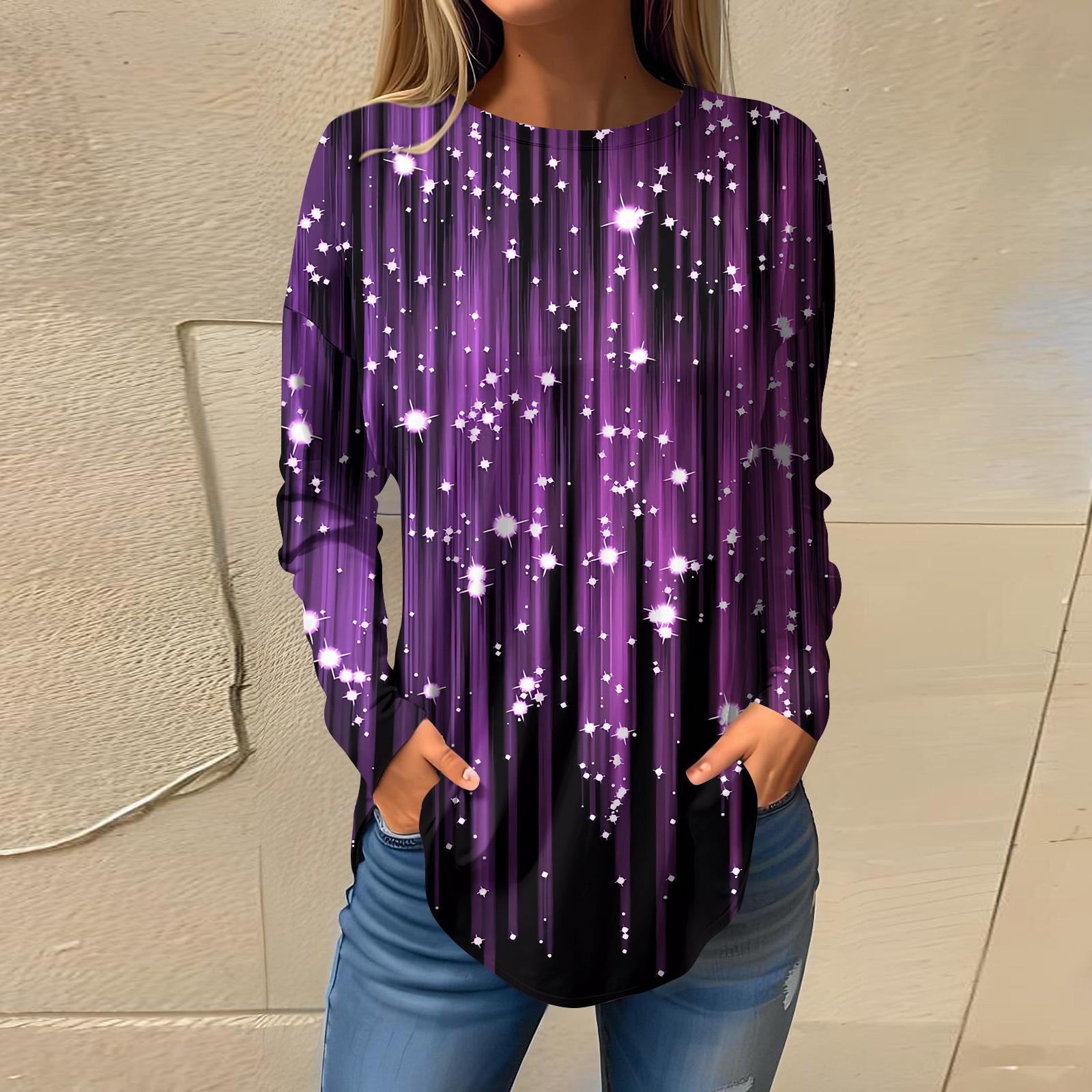 Футболки для женщин, осенние повседневные рубашки с длинными рукавами, толстовка, топ с геометрическим принтом, пуловер M фиолетовый
Футболки для женщин, осенние повседневные рубашки с длинными рукавами, толстовка, топ с геометрическим принтом, пуловер M фиолетовый