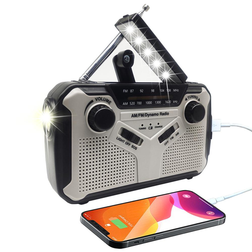 Hot Emergency Radio Solar Hand Crank Radio AM/FM Radio LED Flashlight SOS Alarm Power Bank Speaker Dropshipping Wholesale сірий колір
Hot Emergency Radio Solar Hand Crank Radio AM/FM Radio LED Flashlight SOS Alarm Power Bank Speaker Dropshipping Wholesale сірий колір