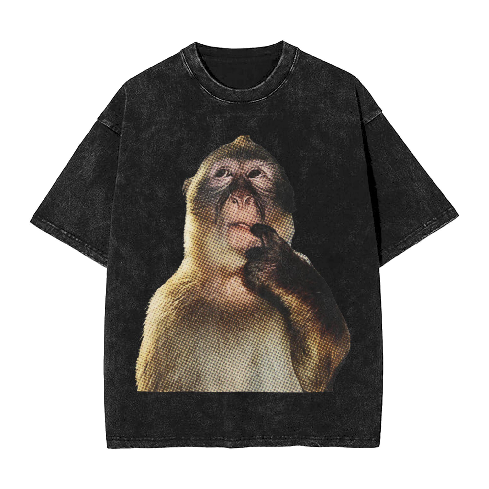 Thinking Monkey Meme Merch Washed T Shirts Unisex Women Streetwear Hip Hop TShirt Printed Tees Short Sleeve 2XL
Thinking Monkey Meme Merch Washed T Shirts Unisex Women Streetwear Hip Hop TShirt Printed Tees Short Sleeve 2XL