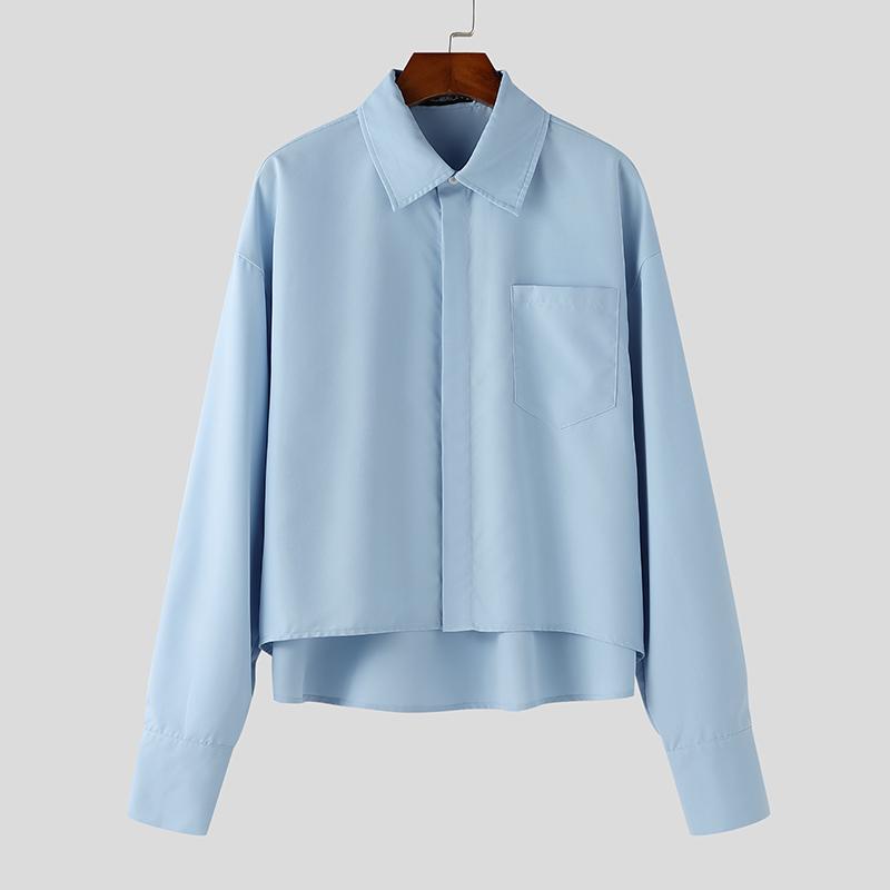 INCERUN Oversized Men Lapel Neck Long Sleeve Buttons Up High Low Casual Shirts 5XL синий
INCERUN Oversized Men Lapel Neck Long Sleeve Buttons Up High Low Casual Shirts 5XL синий