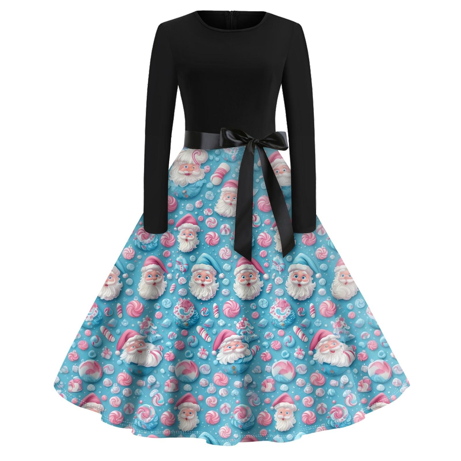 Женское винтажное классическое платье с длинным рукавом и рождественским принтом, свободное платье с круглым вырезом M
Женское винтажное классическое платье с длинным рукавом и рождественским принтом, свободное платье с круглым вырезом M