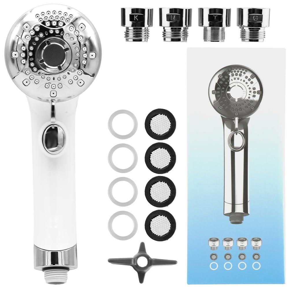 Multifunctional Spa Shower Head, 6 Water Flow Modes, Scalp Massage, Micro Nano Bubble, Hand Stop, G1/2 Standard (White Silver)
Multifunctional Spa Shower Head, 6 Water Flow Modes, Scalp Massage, Micro Nano Bubble, Hand Stop, G1/2 Standard (White Silver)