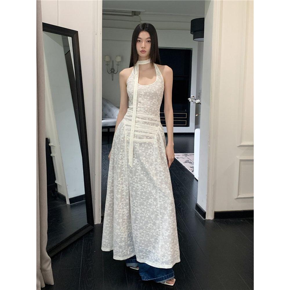 Girl High-end Feeling Waist-cinching Slimming Sleeveless Dress for Women s Summer Personality Halter Floral Layered Long Skirt XL білий
Girl High-end Feeling Waist-cinching Slimming Sleeveless Dress for Women s Summer Personality Halter Floral Layered Long Skirt XL білий
