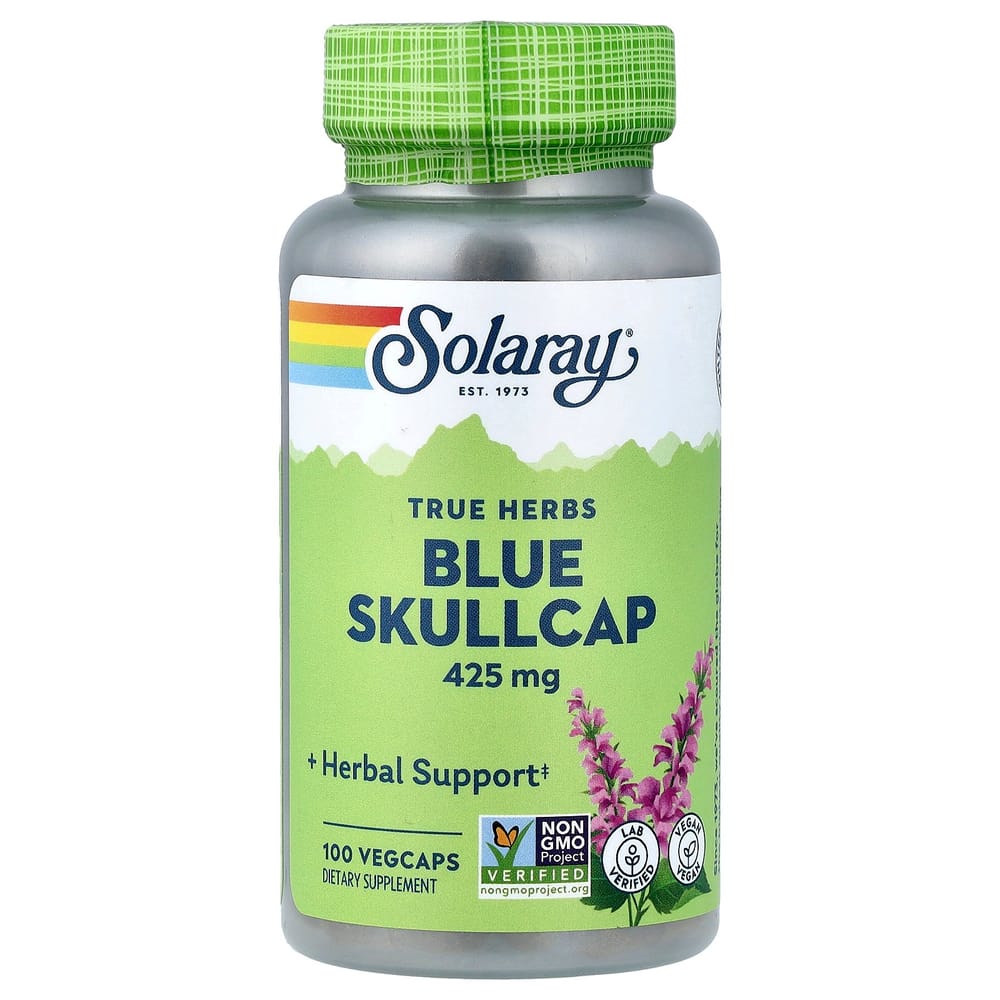 Solaray True Herbs Blue Skullcap 425mg Veggie Capsules, 100 Count 100 pcs - 1 ea
Solaray True Herbs Blue Skullcap 425mg Veggie Capsules, 100 Count 100 pcs - 1 ea
