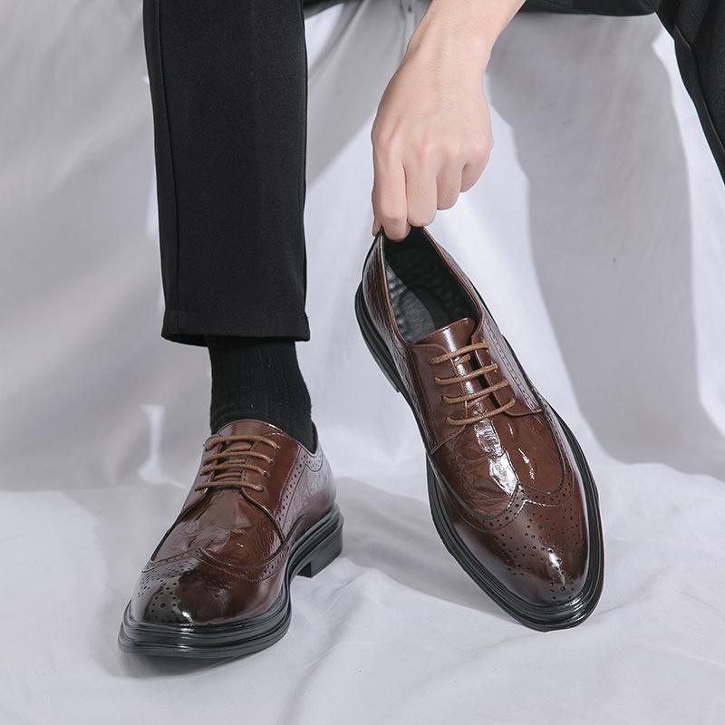 Large size men s block soft leather 2025 spring and autumn new business crocodile embossed leather shoes groom wedding shoes 38 чорний
Large size men s block soft leather 2025 spring and autumn new business crocodile embossed leather shoes groom wedding shoes 38 чорний