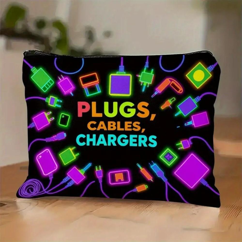 New Canvas Charger Storage Pouch Print Design Large Capacity Electronics Bag Zipper Closure Cosmetic Organizer Travel Use
New Canvas Charger Storage Pouch Print Design Large Capacity Electronics Bag Zipper Closure Cosmetic Organizer Travel Use