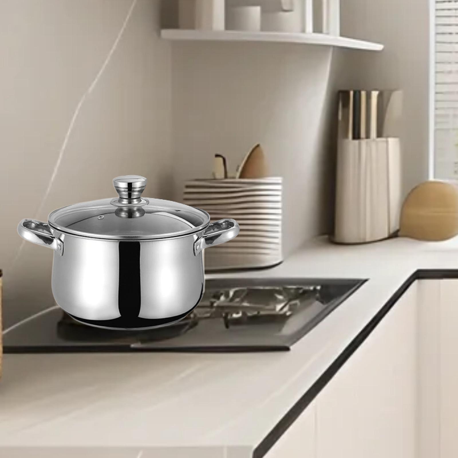 Heavy Duty Deep Stockpot for Noodles and Sauces in Stainless Steel серебряный
Heavy Duty Deep Stockpot for Noodles and Sauces in Stainless Steel серебряный