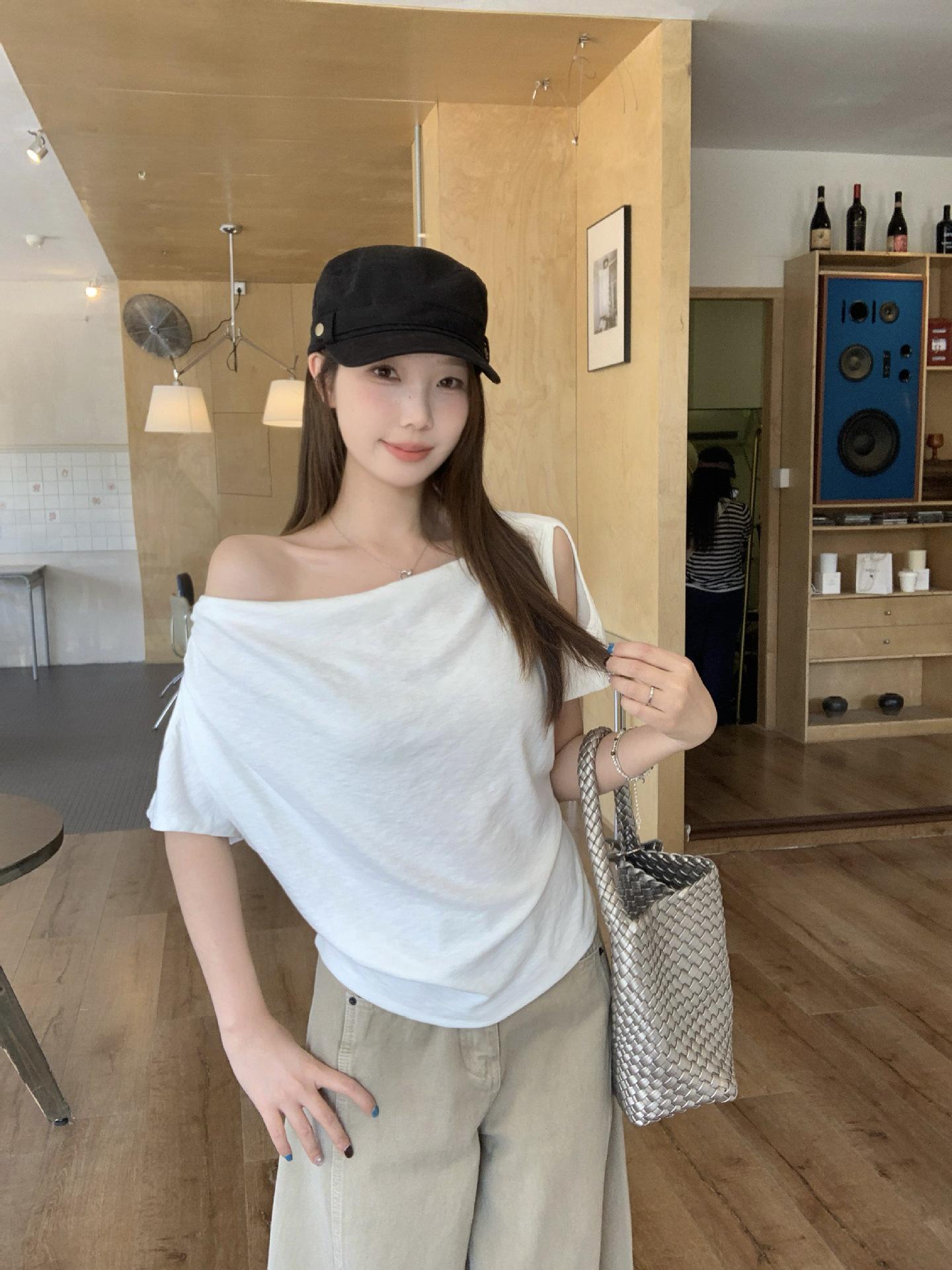 Korean Plus Size Off-Shoulder Draped Neck Short-Sleeve Top 3XL білий
Korean Plus Size Off-Shoulder Draped Neck Short-Sleeve Top 3XL білий
