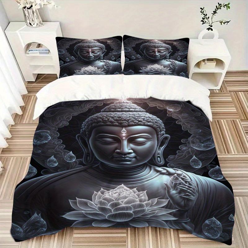 3pcs Buddha Lotus Bedding Set Soft Polyester Down Comforter Cover and Pillowcases,Home Decoration All Seasons(No Insert) S0819084 135x200cm
3pcs Buddha Lotus Bedding Set Soft Polyester Down Comforter Cover and Pillowcases,Home Decoration All Seasons(No Insert) S0819084 135x200cm