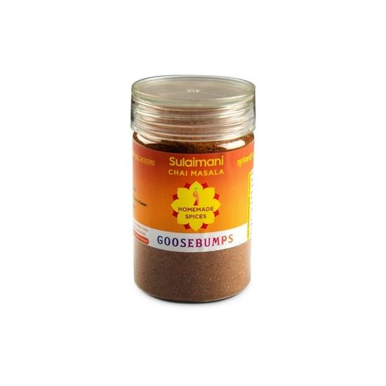 Goosebumps Sulaimani Chai Masala | Kerala Black Tea Masala | 100% natural ingredients | Vegan Spice (80 G) 80GM
Goosebumps Sulaimani Chai Masala | Kerala Black Tea Masala | 100% natural ingredients | Vegan Spice (80 G) 80GM
