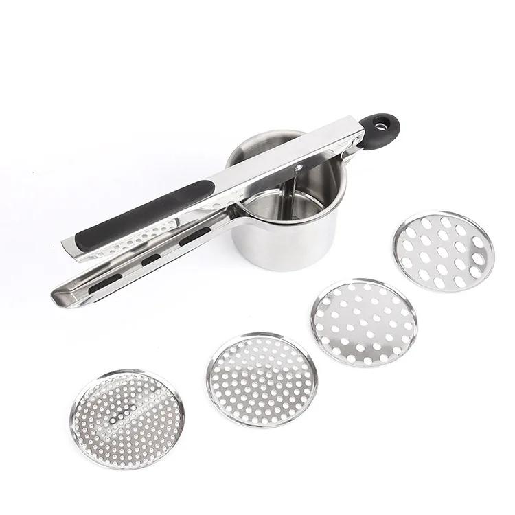 thickening 304 SS masher ricers 3 discs Potatoes potatoes filtering pressing stiring machine Complementary food kitchen tools
thickening 304 SS masher ricers 3 discs Potatoes potatoes filtering pressing stiring machine Complementary food kitchen tools